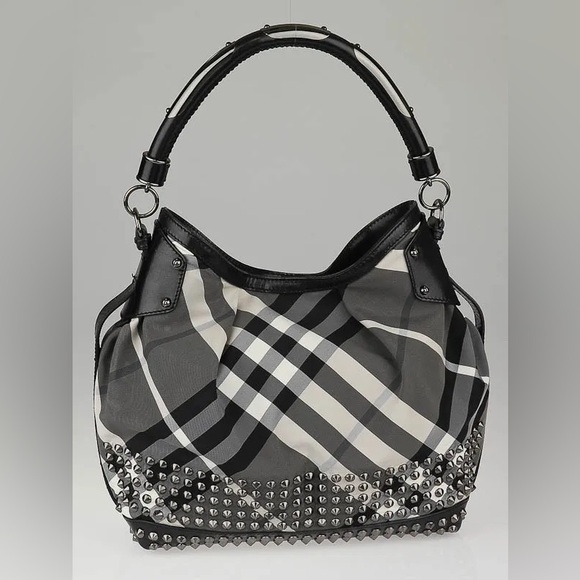 Burberry Handbags - BURBERRY
Beat Check Nylon Studded Hobo Bag